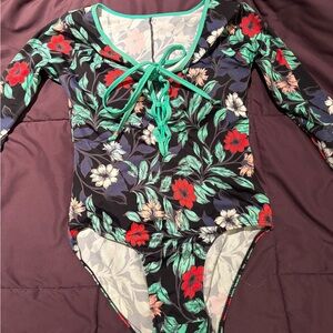 Long sleeve one piece swimsuit